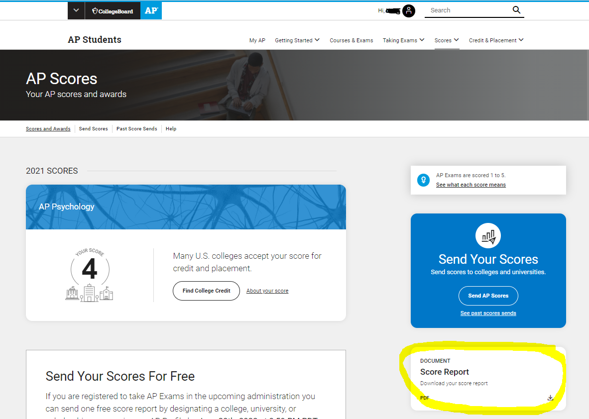 AP Score Report AP Score Report